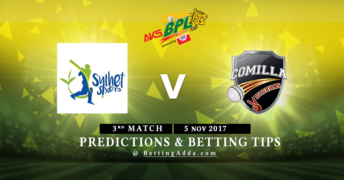 Sylhet Sixers vs Comilla Victorians 3rd Match Prediction, Betting Tips & Preview