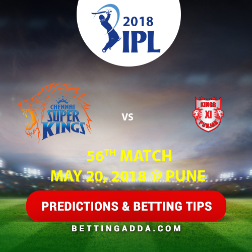Chennai Super Kings vs Kings XI Punjab 56th Match Prediction, Betting Tips & Preview