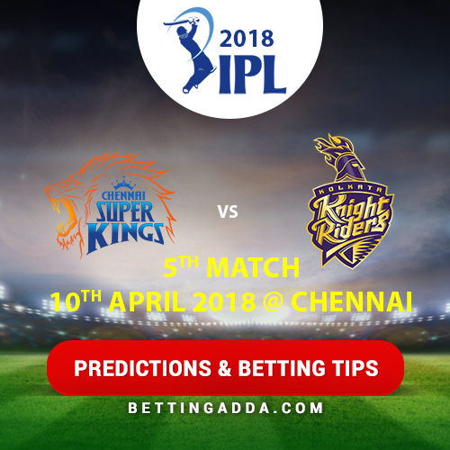 Chennai Super Kings vs Kolkata Knight Riders 5th Match Prediction, Betting Tips & Preview