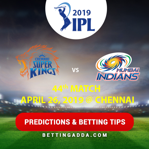 Chennai Super Kings vs Mumbai Indians 44th Match Prediction, Betting Tips & Preview