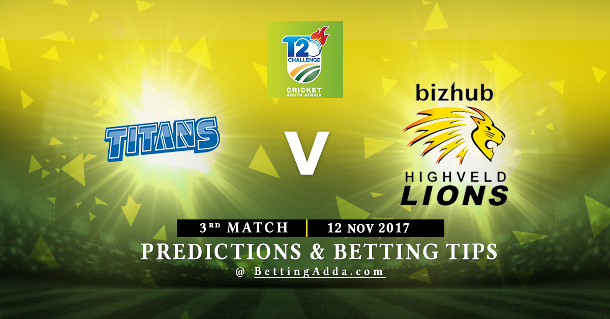 Titans vs Lions 3rd Match Prediction, Betting Tips & Preview