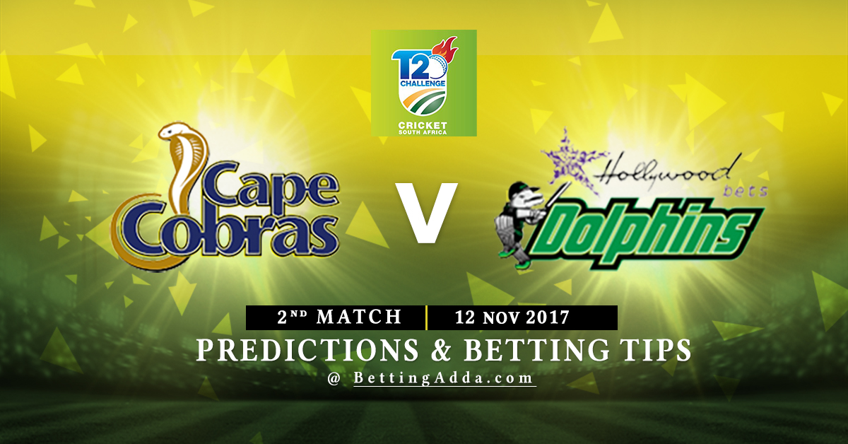 Cape Cobras vs Dolphins 2nd Match Prediction, Betting Tips & Preview