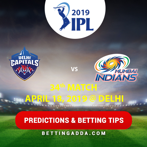 Delhi Capitals vs Mumbai Indians 34th Match Prediction, Betting Tips & Preview