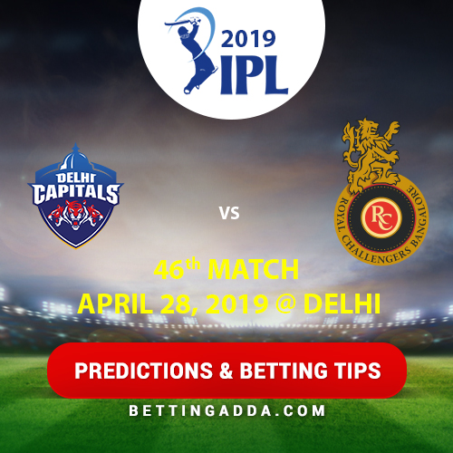 Delhi Capitals vs Royal Challengers Bangalore 46th Match Prediction, Betting Tips & Preview