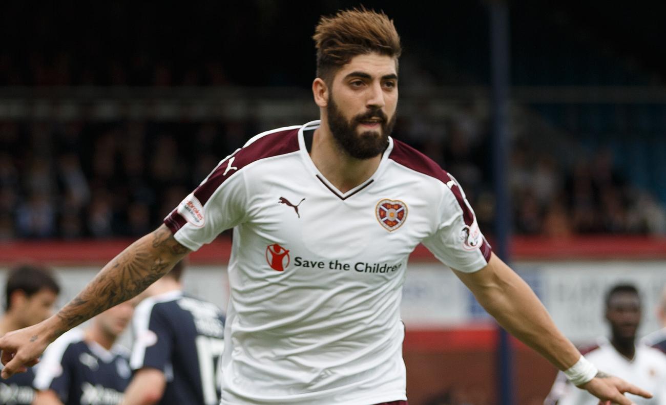 Hearts hit man Delgado Lloria looks to continue his form against Hamilton