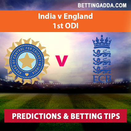 India vs England 1st ODI Prediction, Betting Tips & Preview