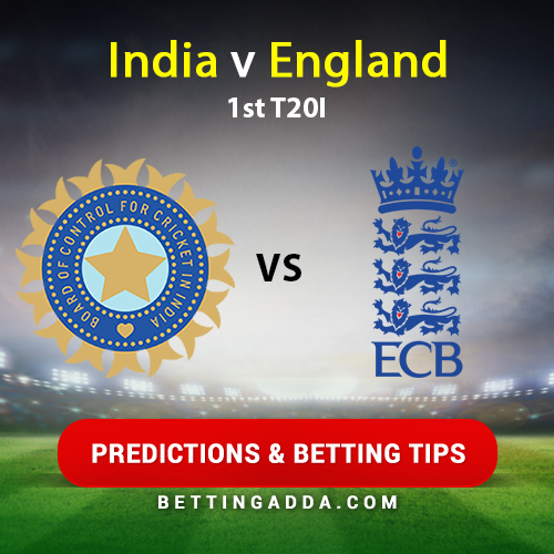 India vs England 1st T20I Prediction, Betting Tips & Preview