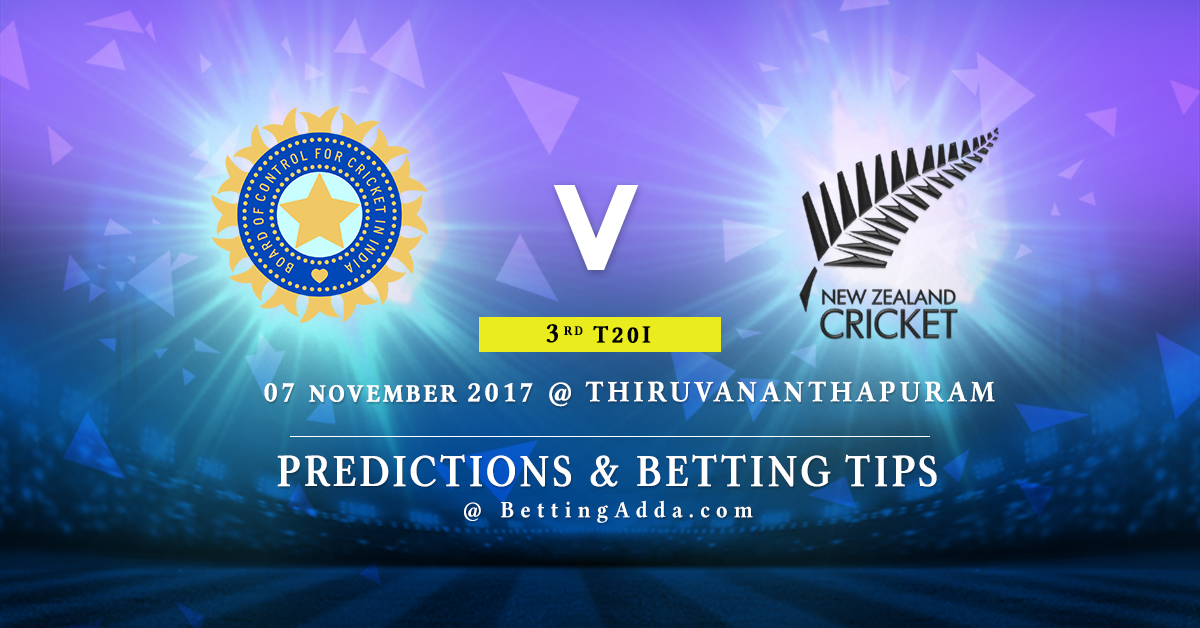 India vs New Zealand 3rd T20I Prediction, Betting Tips & Preview