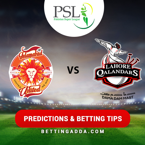 Islamabad United vs Lahore Qalandars 14th Match Prediction, Betting Tips & Preview