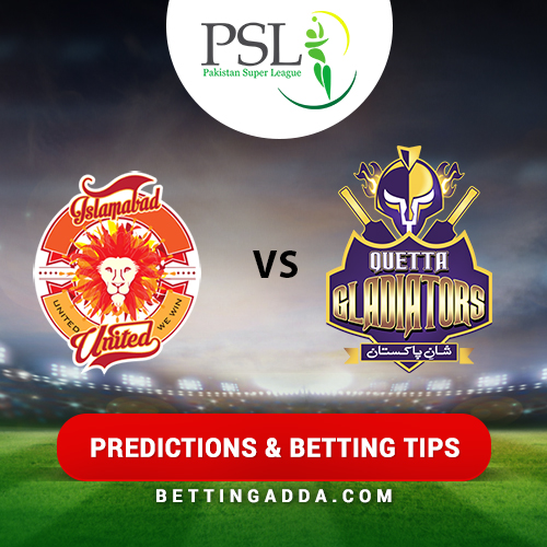 Islamabad United vs Quetta Gladiators 7th Match Prediction, Betting Tips & Preview