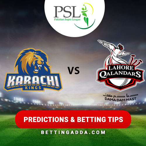 Karachi Kings vs Lahore Qalandars 8th Match Prediction, Betting Tips & Preview
