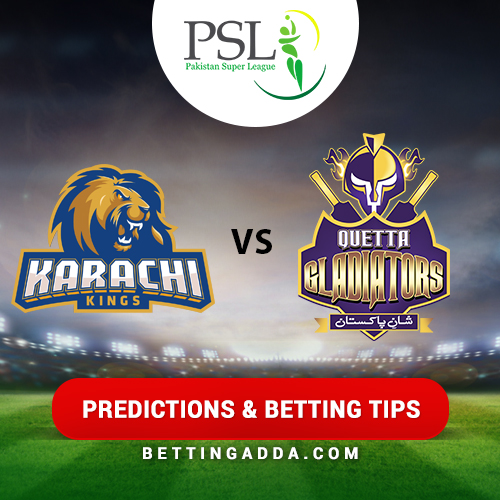 Karachi Kings vs Quetta Gladiators 5th Match Prediction, Betting Tips & Preview