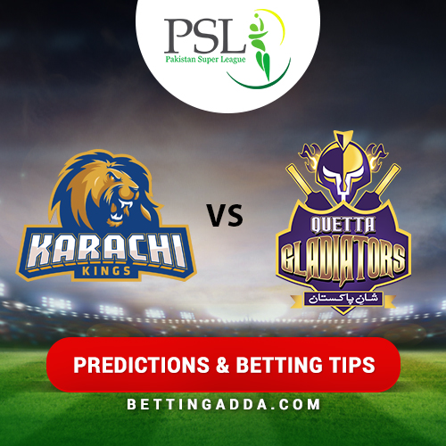 Karachi Kings vs Quetta Gladiators 2nd Match Prediction, Betting Tips & Preview