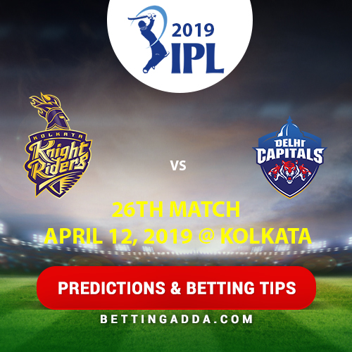 Kolkata Knight Riders vs Delhi Capitals 26th Match Prediction, Betting Tips & Preview