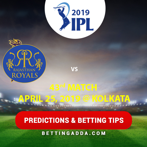 Kolkata Knight Riders vs Rajasthan Royals 43rd Match Prediction, Betting Tips & Preview