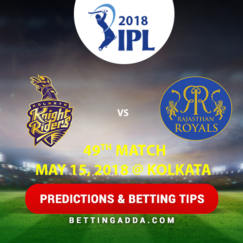 Kolkata Knight Riders vs Rajasthan Royals 49th Match Prediction, Betting Tips & Preview