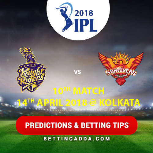 Kolkata Knight Riders vs Sunrisers Hyderabad 10th Match Prediction, Betting Tips & Preview
