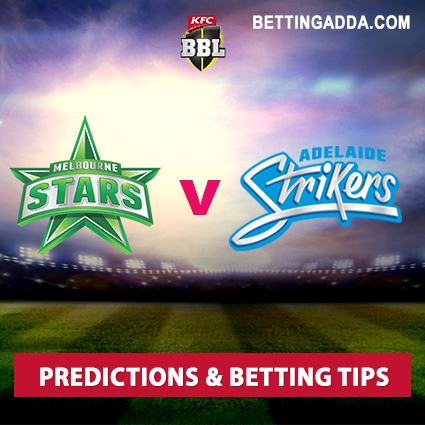 Melbourne Stars vs Adelaide Strikers 22nd Match Prediction, Betting Tips & Preview