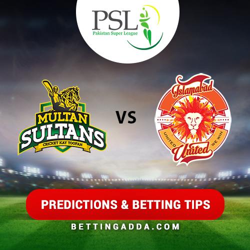 Multan Sultans vs Islamabad United 25th Match Prediction, Betting Tips & Preview