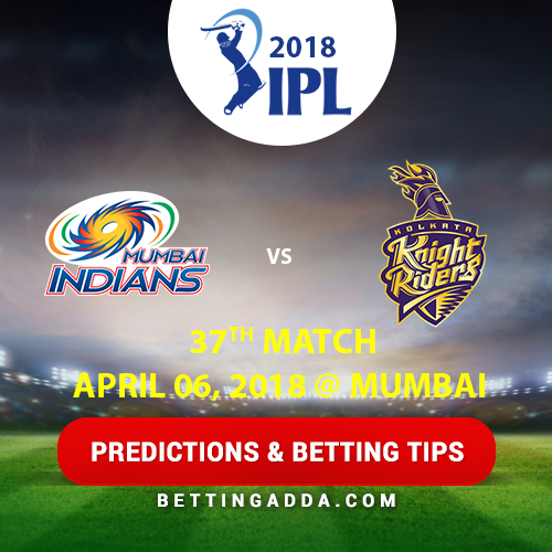 Mumbai Indians vs Kolkata Knight Riders 37th Match Prediction, Betting Tips & Preview