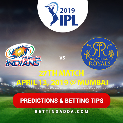 Mumbai Indians vs Rajasthan Royals 27th Match Prediction, Betting Tips & Preview