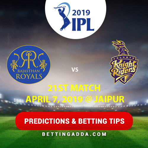 Rajasthan Royals vs Kolkata Knight Riders 21st Match Prediction, Betting Tips & Preview