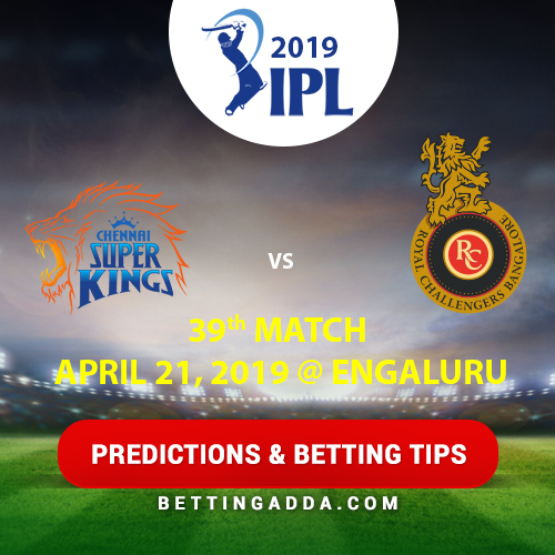 Royal Challengers Bangalore vs Chennai Super Kings 39th Match Prediction, Betting Tips & Preview