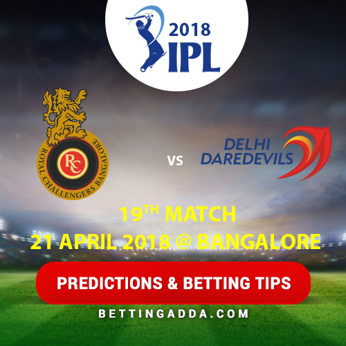 Royal Challengers Bangalore vs Delhi Daredevils 19th Match Prediction, Betting Tips & Preview