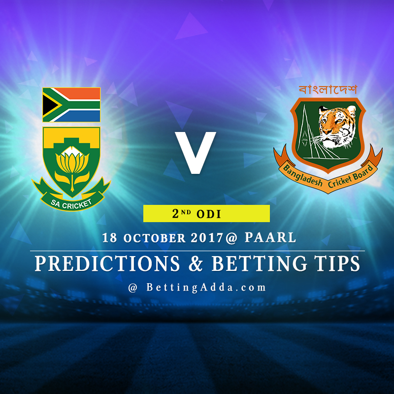 South Africa vs Bangladesh 2nd ODI Prediction, Betting Tips & Preview