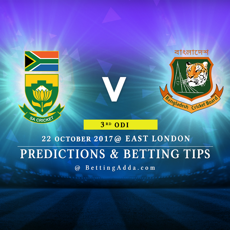 South Africa vs Bangladesh 3rd ODI Prediction, Betting Tips & Preview