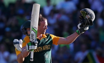 AB de Villiers in his whirlwind 150 against the West Indies
