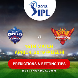 Delhi Capitals vs Sunrisers Hyderabad 16th Match Prediction Betting Tips Preview