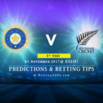 India v New Zealand 1st T20I 01 November 2017 Delhi Predictions Betting