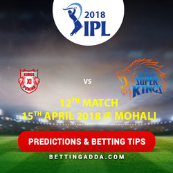 Kings XI Punjab vs Chennai Super Kings 12th Match Prediction Betting Tips Preview