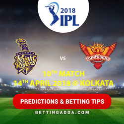 Kolkata Knight Riders vs Sunrisers Hyderabad 10th Match Prediction Betting Tips Preview