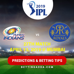 Mumbai Indians vs Rajasthan Royals 27th Match Prediction Betting Tips Preview