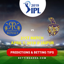 Rajasthan Royals vs Kolkata Knight Riders 21st Match Prediction Betting Tips Preview