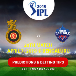 Royal Challengers Bangalore vs Delhi Capitals 20th Match Prediction Betting Tips Preview