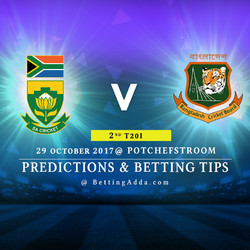 South Africa v Bangladesh 2nd T20I 29 October 2017 Potchefstroom Predictions and Betting Tips