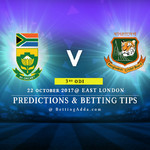 South Africa v Bangladesh 3rd ODI 22 October 2017 East London Predictions and Betting Tips