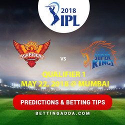 Sunrisers Hyderabad vs Chennai Super Kings Qualifier 1 Prediction Betting Tips Preview