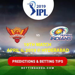Sunrisers Hyderabad vs Mumbai Indians 19th Match Prediction Betting Tips Preview