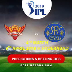Sunrisers Hyderabad vs Rajasthan Royals 4th Match Prediction Betting Tips Preview