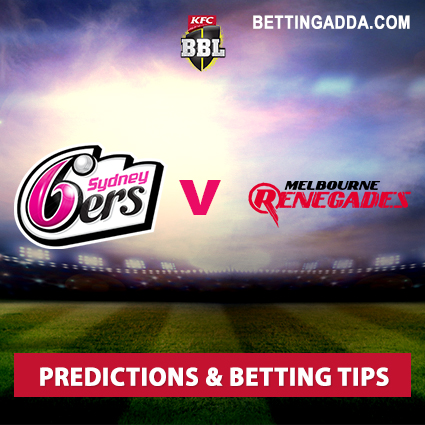Sydney Sixers vs Melbourne Renegades 21st Match Prediction, Betting Tips & Preview