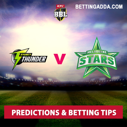 Sydney Thunder vs Melbourne Stars 16th Match Prediction, Betting Tips & Preview