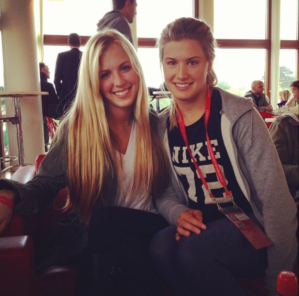 Eugenie Bouchard and her twin sister