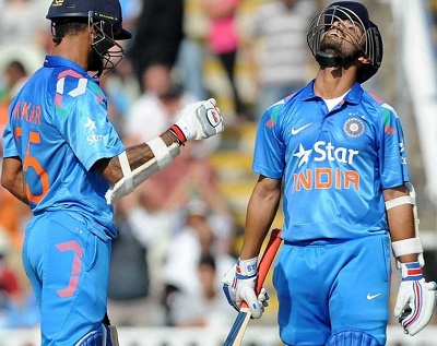 Ajinkya Rahane and Shikhar Dhawan - A match winning partnership of 231 runs