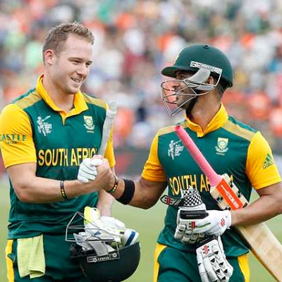 David Miller and Jean-Paul Duminy - Individual tons with 256 runs partnership vs. Zimbabwe