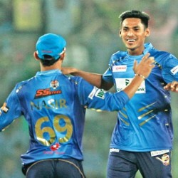 Abul Hasan Outclass fast bowling for Dhaka Dynamites