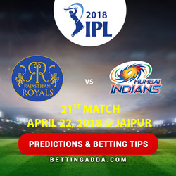 Rajasthan Royals vs Mumbai Indians 21st Match Prediction Betting Tips Preview